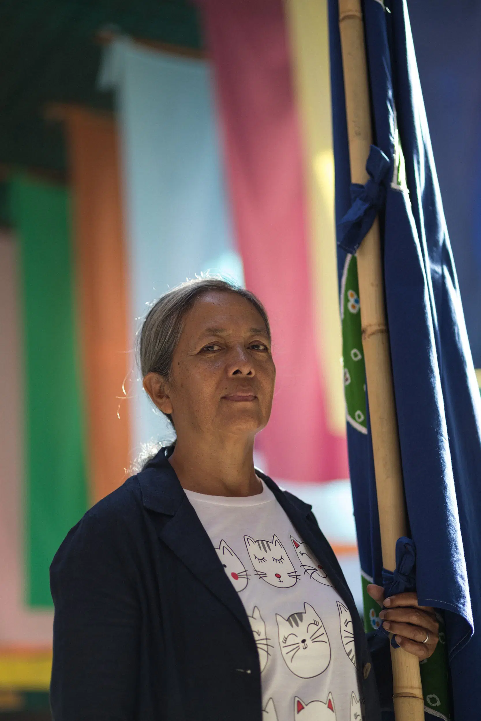 Arahmaiani's The Flag Project (2024) installations at Desa Potato Head Bali