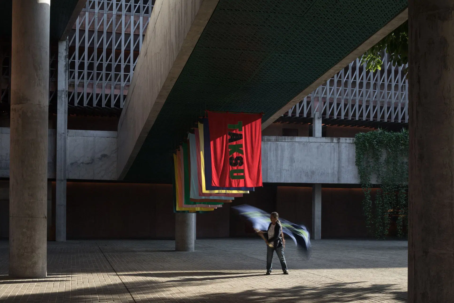 Arahmaiani's The Flag Project (2024) installations at Desa Potato Head Bali