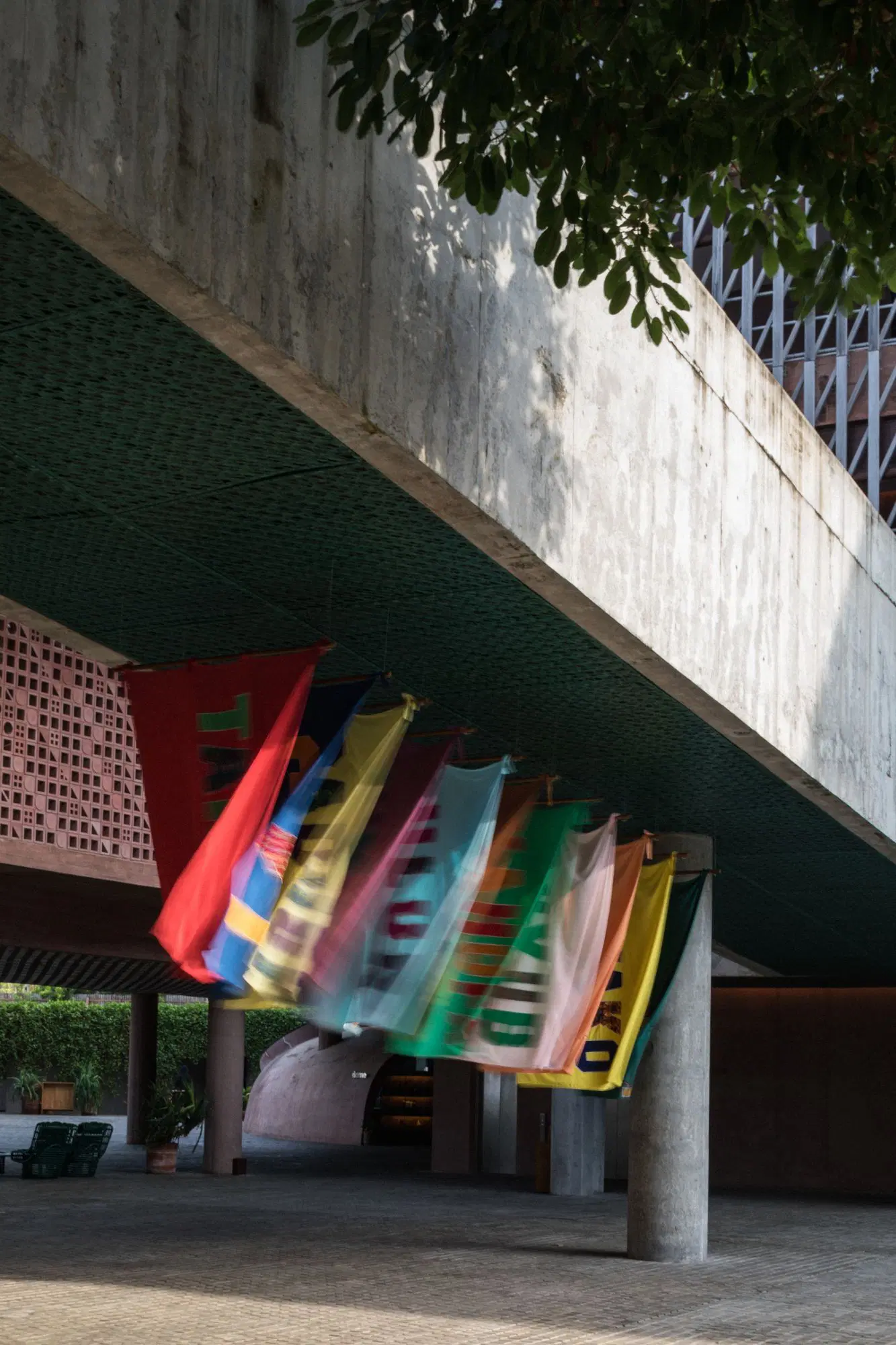 Arahmaiani's The Flag Project (2024) installations at Desa Potato Head Bali