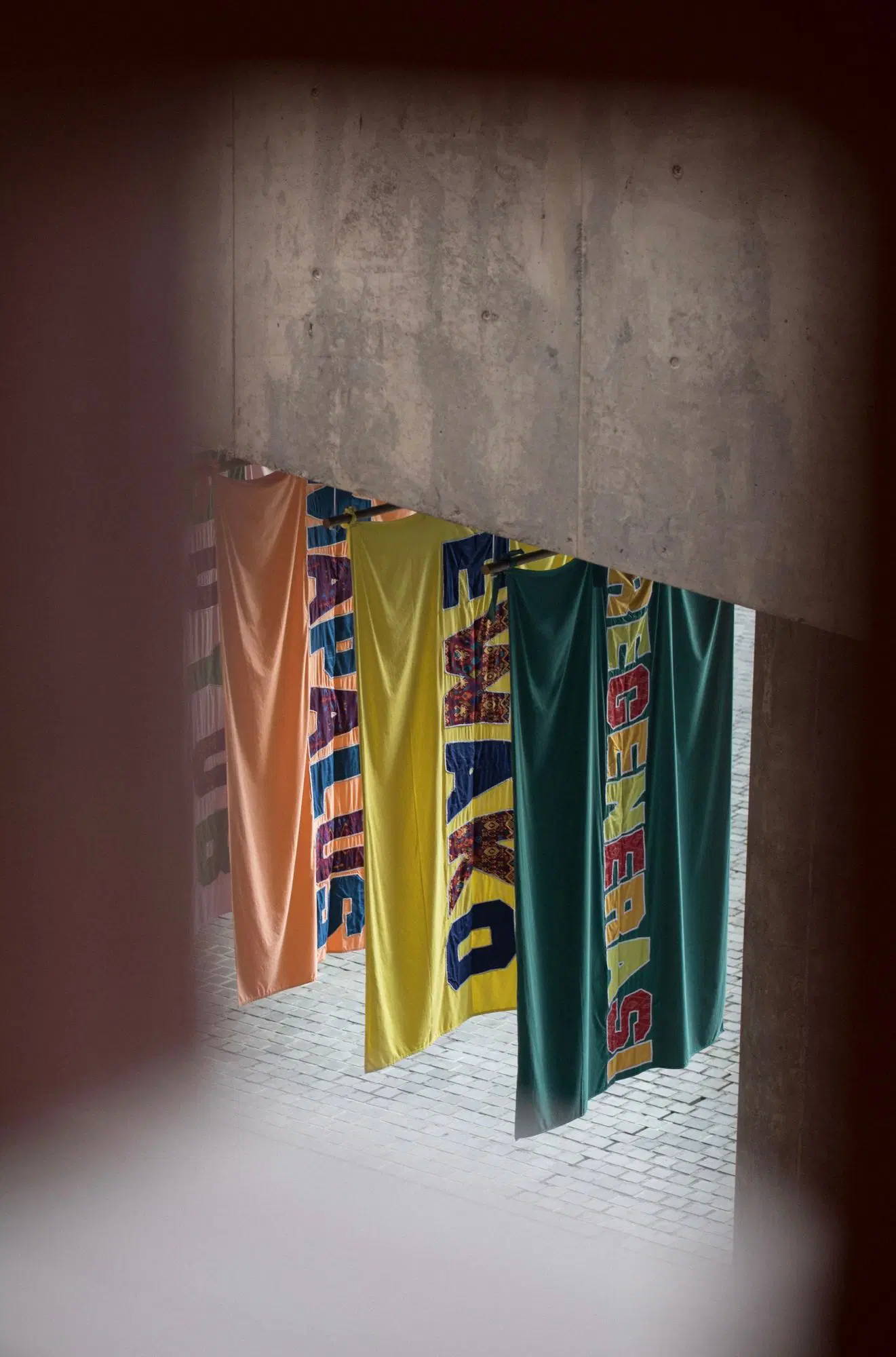 Arahmaiani's The Flag Project (2024) installations at Desa Potato Head Bali